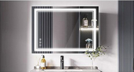 LED الحمام المرآة الذكية المضاءة مربع inteligente مرآة دش بدون ضباب