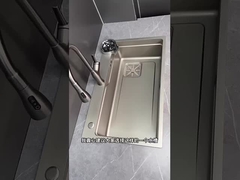 المجموعة الكاملة الشلال المطبخ المغسلة الفولاذ المقاوم للصدأ المغسلات الكبيرة واحدة وعاء مع رف الصحون Unde