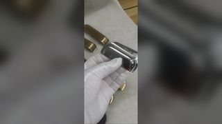 مقبض على شكل قذيفة ذهبية على الطراز الشمالي مقبض باب خزانة ملابس من النحاس الصلب عتيق خزانة نحاسية كاملة للطب