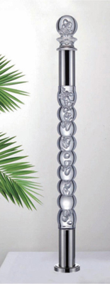 الحواجز اليدوية الكريستالية الحواجز السلالمية الكريستالية Newel البريد السكك الحديدية البريد الحواجز الكريستالية للحواجز السلالمية