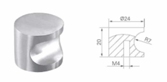 الفولاذ المقاوم للصدأ 304 عقدة الكرة للأثاث خزانة درج باب 25mm 30mm منفصلة وردة المطبخ غرفة نوم خزانة الفندق غرفة المعيشة
