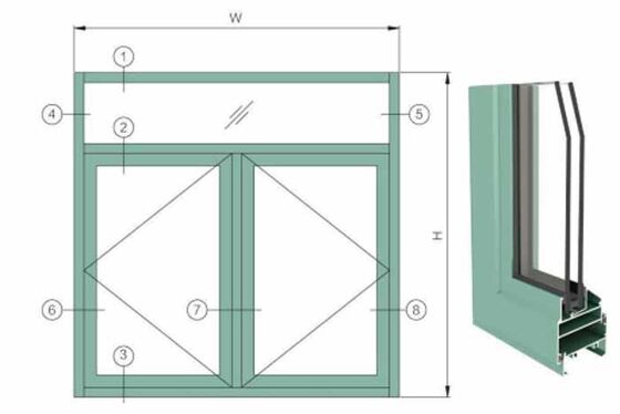Australian Standards Container House Melbourne Double Glazed Windows Aluminium Sliding Windows