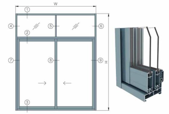 Impact Energy Saving Design Bifold Exterior Aluminum Glass Folding Patio Doors Aluminum Profiles for Doors