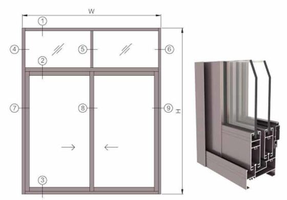 Impact Energy Saving Design Bifold Exterior Aluminum Glass Folding Patio Doors Aluminum Profiles for Doors