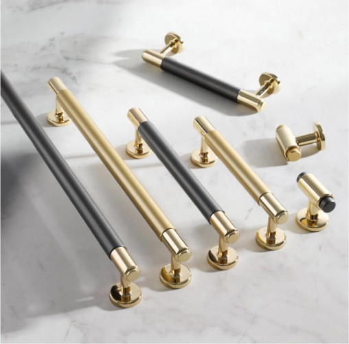 أمريكي ألومنيوم جديد مقطوع من الذهب البسيط شريط T 128mm خزانة الأثاث خزانة الخزانة خزانة الخزانة