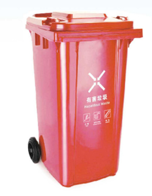 الشركة المصنعة 120l 240l 360l 660l 1100l سلة القمامة البلاستيكية الكبيرة ذات العجلات للبيع