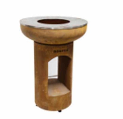 مطبخ الحديقة المزخرفة الثقيلة الفولاذ الكورتين الصديقة للبيئة الحطب الشعلة الشواء حفرة النار الشواية